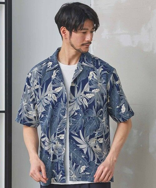 MEN'S BIGI / メンズビギ シャツ・ブラウス | ボタニカル柄プリントオープンカラーシャツ | 詳細8