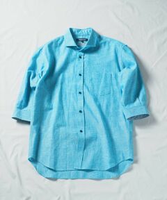 MEN'S BIGI / メンズビギ シャツ・ブラウス | COOLMAX フレンチリネン 7分袖シャツ