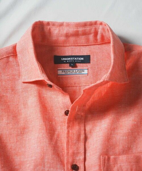 MEN'S BIGI / メンズビギ シャツ・ブラウス | COOLMAX フレンチリネン 7分袖シャツ | 詳細9