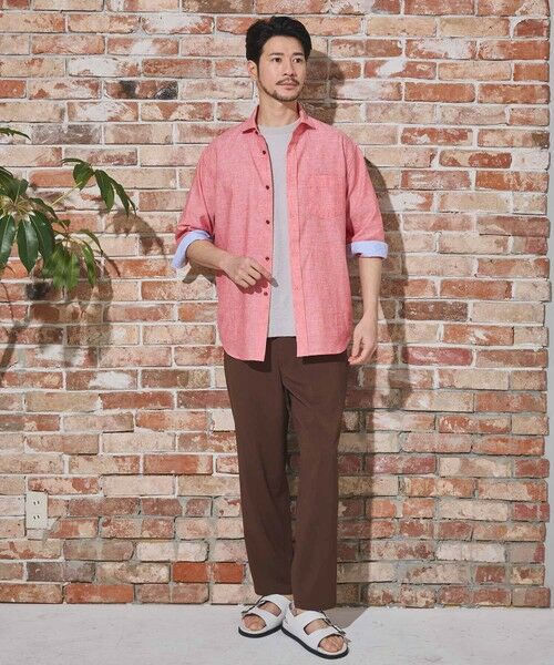 MEN'S BIGI / メンズビギ シャツ・ブラウス | COOLMAX フレンチリネン 7分袖シャツ | 詳細15