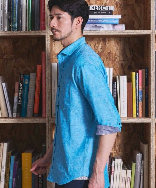 MEN'S BIGI / メンズビギ シャツ・ブラウス | COOLMAX フレンチリネン 7分袖シャツ | 詳細18