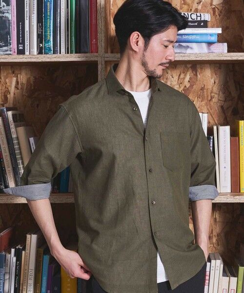 MEN'S BIGI / メンズビギ シャツ・ブラウス | COOLMAX フレンチリネン 7分袖シャツ | 詳細24