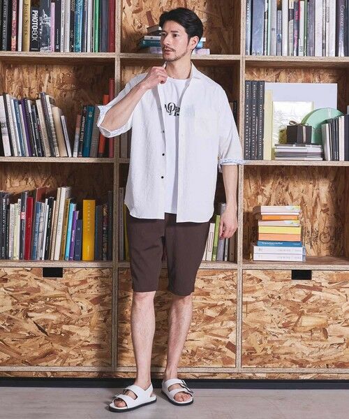 MEN'S BIGI / メンズビギ シャツ・ブラウス | ナチュラルストレッチワッシャー七分袖ワイドカラーシャツ | 詳細6