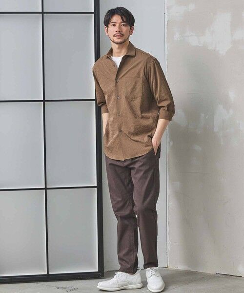 MEN'S BIGI / メンズビギ シャツ・ブラウス | ナチュラルストレッチワッシャー七分袖ワイドカラーシャツ | 詳細11