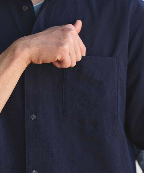 MEN'S BIGI / メンズビギ シャツ・ブラウス | ナチュラルストレッチワッシャー七分袖ワイドカラーシャツ | 詳細15