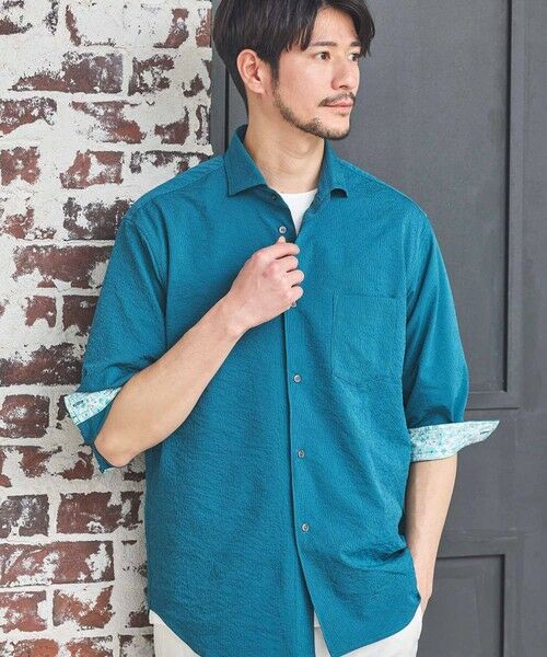 MEN'S BIGI / メンズビギ シャツ・ブラウス | ナチュラルストレッチワッシャー七分袖ワイドカラーシャツ | 詳細20