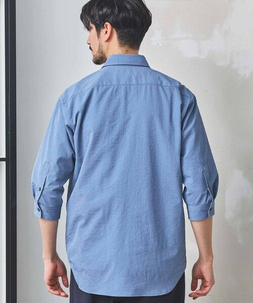 MEN'S BIGI / メンズビギ シャツ・ブラウス | ナチュラルストレッチワッシャー七分袖ワイドカラーシャツ | 詳細24