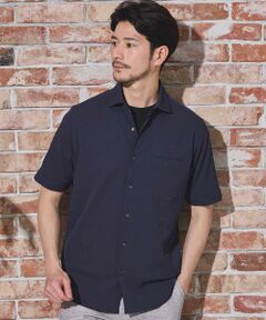 MEN'S BIGI / メンズビギ シャツ・ブラウス | ワッシャーワイドカラー半袖シャツ