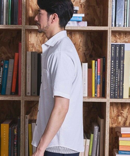 MEN'S BIGI / メンズビギ シャツ・ブラウス | ワッシャーワイドカラー半袖シャツ | 詳細2