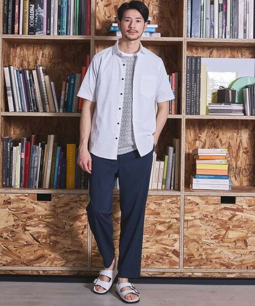 MEN'S BIGI / メンズビギ シャツ・ブラウス | ワッシャーワイドカラー半袖シャツ | 詳細4