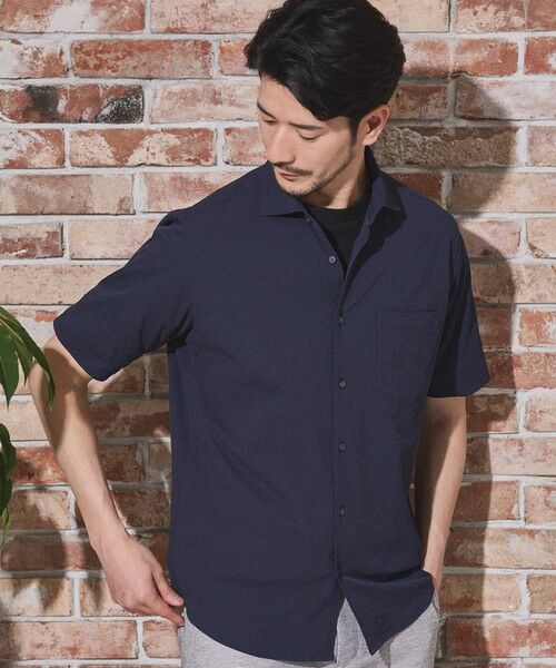 MEN'S BIGI / メンズビギ シャツ・ブラウス | ワッシャーワイドカラー半袖シャツ | 詳細9