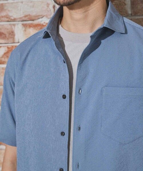 MEN'S BIGI / メンズビギ シャツ・ブラウス | ワッシャーワイドカラー半袖シャツ | 詳細17