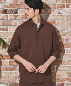 MEN'S BIGI / メンズビギ シャツ・ブラウス | ストレッチカチオン七分袖シャツ