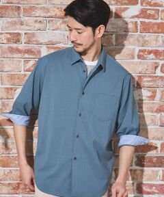 ストレッチカチオン七分袖シャツ