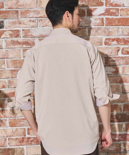 MEN'S BIGI / メンズビギ シャツ・ブラウス | ストレッチカチオン七分袖シャツ | 詳細3