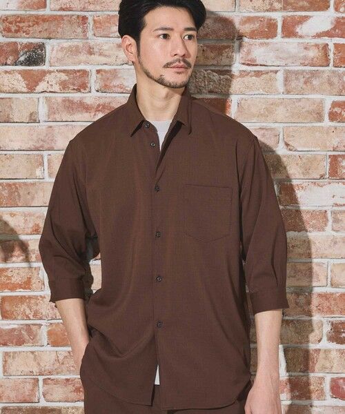 MEN'S BIGI / メンズビギ シャツ・ブラウス | ストレッチカチオン七分袖シャツ | 詳細7