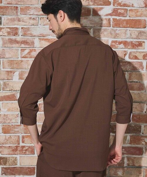 MEN'S BIGI / メンズビギ シャツ・ブラウス | ストレッチカチオン七分袖シャツ | 詳細9