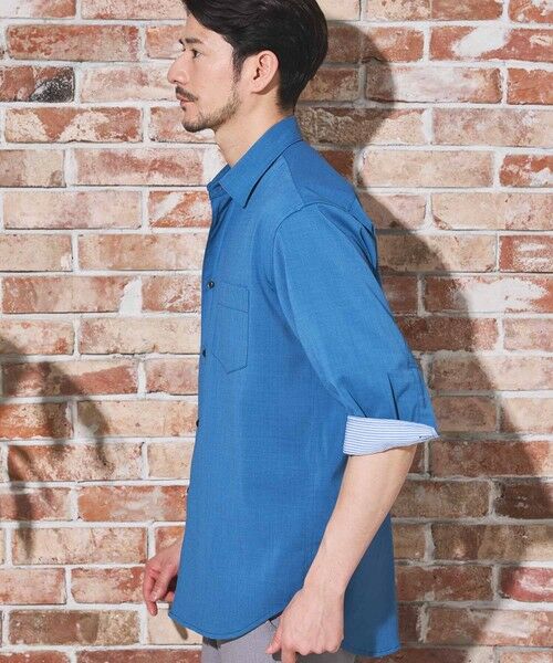 MEN'S BIGI / メンズビギ シャツ・ブラウス | ストレッチカチオン七分袖シャツ | 詳細10