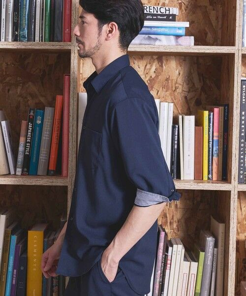 MEN'S BIGI / メンズビギ シャツ・ブラウス | ストレッチカチオン七分袖シャツ | 詳細18