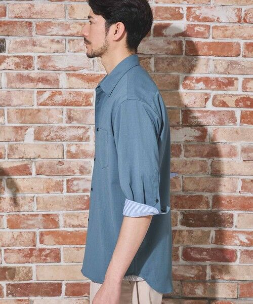 MEN'S BIGI / メンズビギ シャツ・ブラウス | ストレッチカチオン七分袖シャツ | 詳細29
