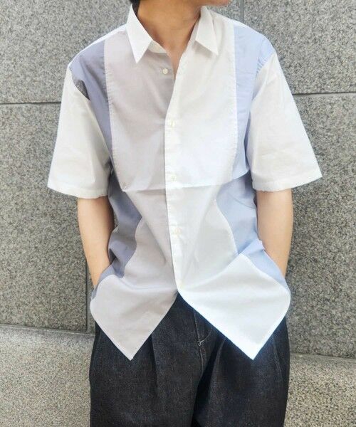 MEN'S BIGI / メンズビギ シャツ・ブラウス | 配色切替レギュラーカラー半袖シャツ | 詳細2