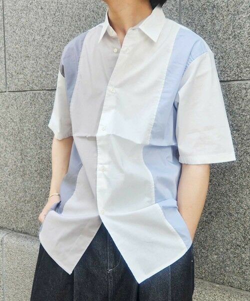 MEN'S BIGI / メンズビギ シャツ・ブラウス | 配色切替レギュラーカラー半袖シャツ | 詳細3