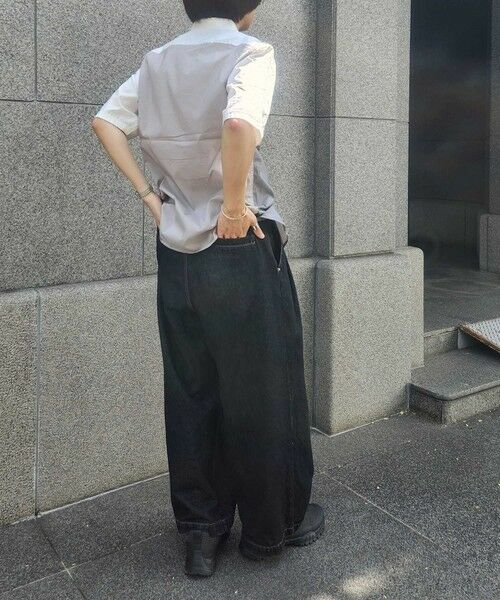 MEN'S BIGI / メンズビギ シャツ・ブラウス | 配色切替レギュラーカラー半袖シャツ | 詳細5