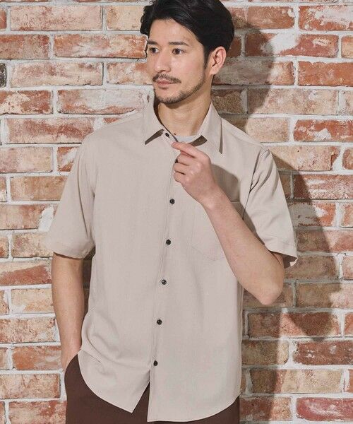 MEN'S BIGI / メンズビギ シャツ・ブラウス | ストレッチカチオン半袖シャツ | 詳細3