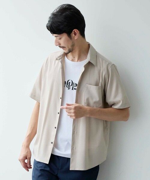 MEN'S BIGI / メンズビギ シャツ・ブラウス | ストレッチカチオン半袖シャツ | 詳細2