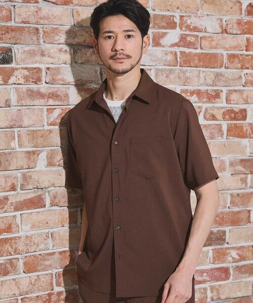 MEN'S BIGI / メンズビギ シャツ・ブラウス | ストレッチカチオン半袖シャツ | 詳細7