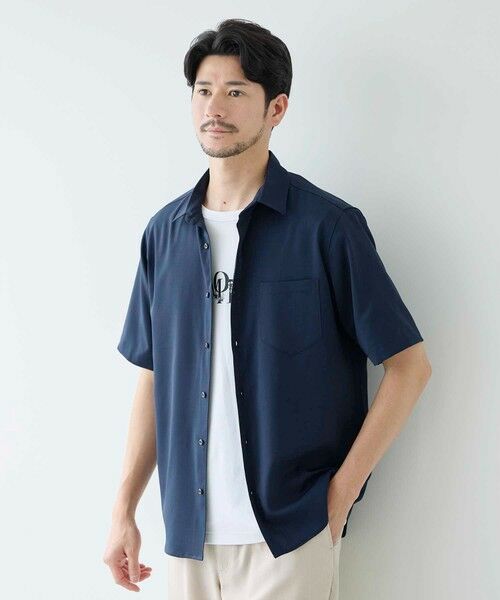 MEN'S BIGI / メンズビギ シャツ・ブラウス | ストレッチカチオン半袖シャツ | 詳細13