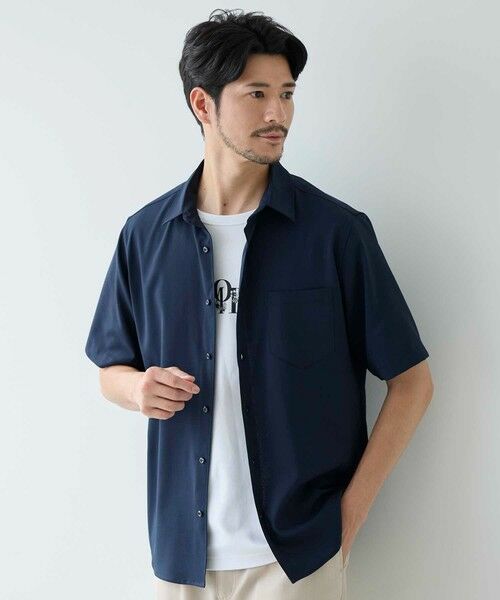 MEN'S BIGI / メンズビギ シャツ・ブラウス | ストレッチカチオン半袖シャツ | 詳細14
