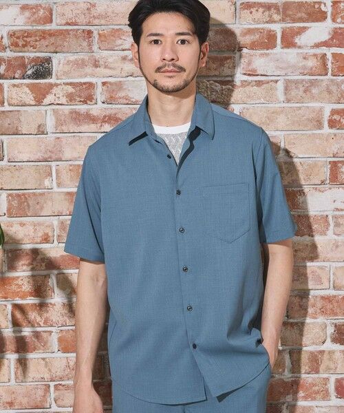 MEN'S BIGI / メンズビギ シャツ・ブラウス | ストレッチカチオン半袖シャツ | 詳細20