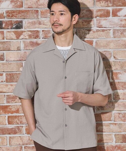 MEN'S BIGI / メンズビギ シャツ・ブラウス | 楊柳カチオン半袖開襟シャツ | 詳細1