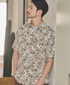 MEN'S BIGI / メンズビギ シャツ・ブラウス | フラワー柄プリントレギュラーカラー半袖シャツ