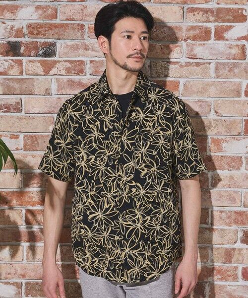 MEN'S BIGI / メンズビギ シャツ・ブラウス | フラワー柄プリントレギュラーカラー半袖シャツ | 詳細5