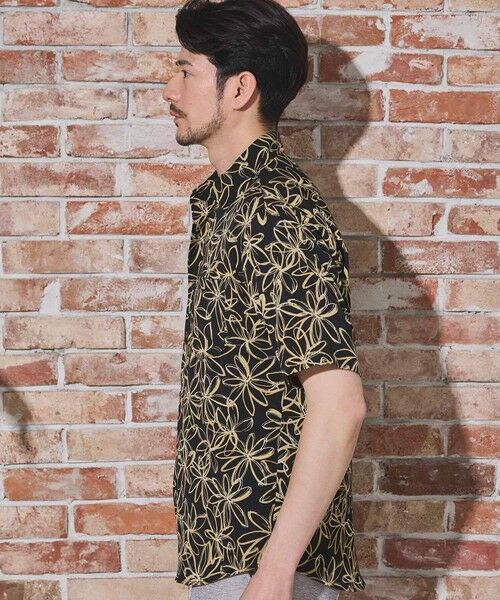 MEN'S BIGI / メンズビギ シャツ・ブラウス | フラワー柄プリントレギュラーカラー半袖シャツ | 詳細6