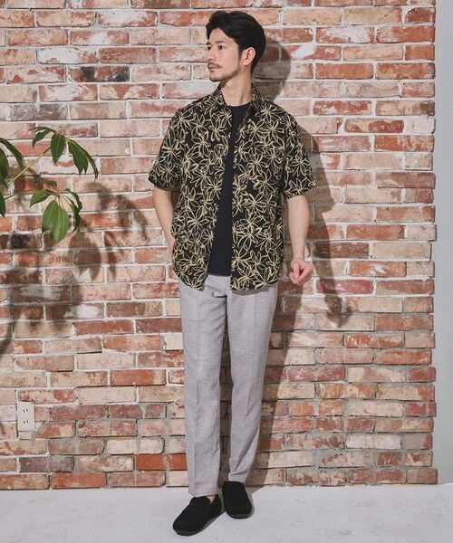 MEN'S BIGI / メンズビギ シャツ・ブラウス | フラワー柄プリントレギュラーカラー半袖シャツ | 詳細8