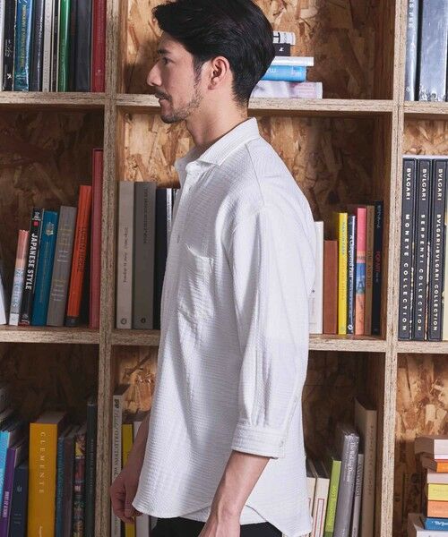 MEN'S BIGI / メンズビギ シャツ・ブラウス | リンクスジャガードグレンチェック柄7分袖 | 詳細2