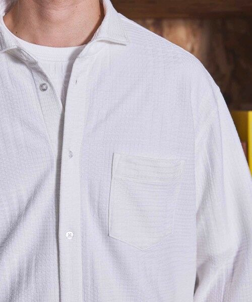 MEN'S BIGI / メンズビギ シャツ・ブラウス | リンクスジャガードグレンチェック柄7分袖 | 詳細4