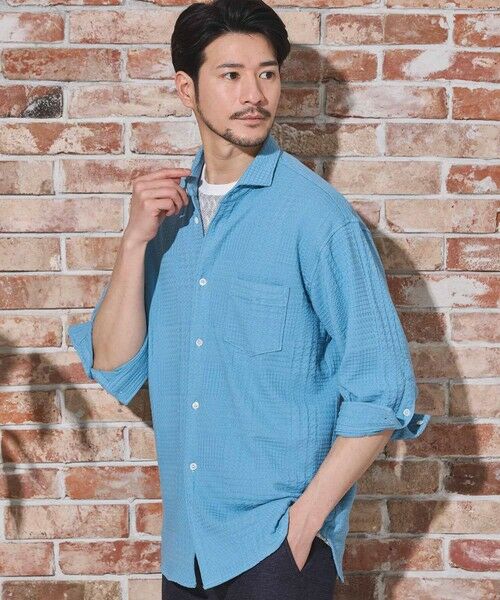 MEN'S BIGI / メンズビギ シャツ・ブラウス | リンクスジャガードグレンチェック柄7分袖 | 詳細6