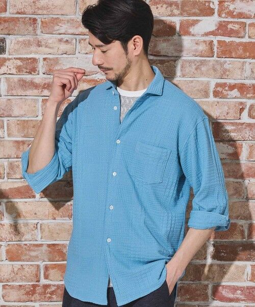 MEN'S BIGI / メンズビギ シャツ・ブラウス | リンクスジャガードグレンチェック柄7分袖 | 詳細7