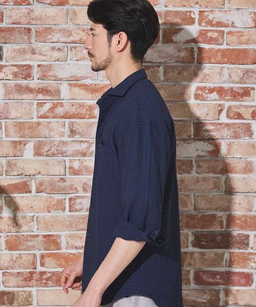 MEN'S BIGI / メンズビギ シャツ・ブラウス | リンクスジャガードグレンチェック柄7分袖 | 詳細12