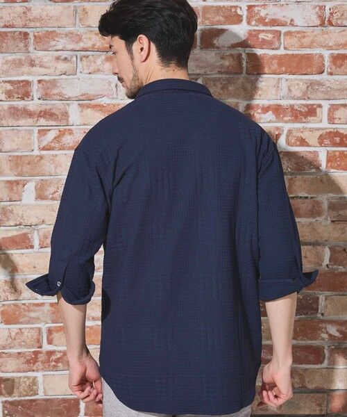 MEN'S BIGI / メンズビギ シャツ・ブラウス | リンクスジャガードグレンチェック柄7分袖 | 詳細13