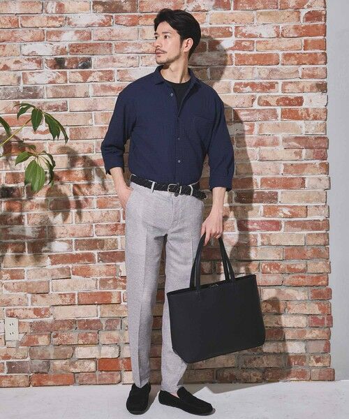 MEN'S BIGI / メンズビギ シャツ・ブラウス | リンクスジャガードグレンチェック柄7分袖 | 詳細14