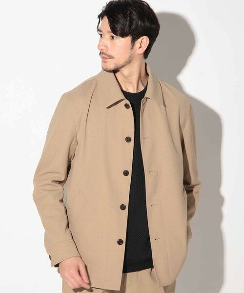 MEN'S BIGI / メンズビギ ブルゾン | ポリエステルオックスショートステンカラーブルゾン（ベージュ）