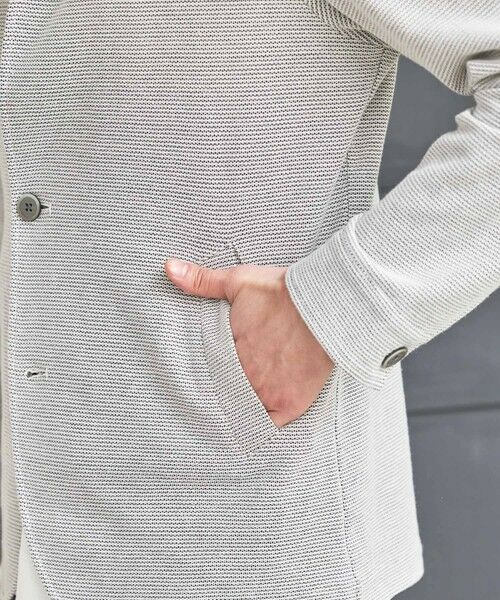 MEN'S BIGI / メンズビギ テーラードジャケット | ワイヤー入りハニカムスタンドカラージャケット | 詳細3