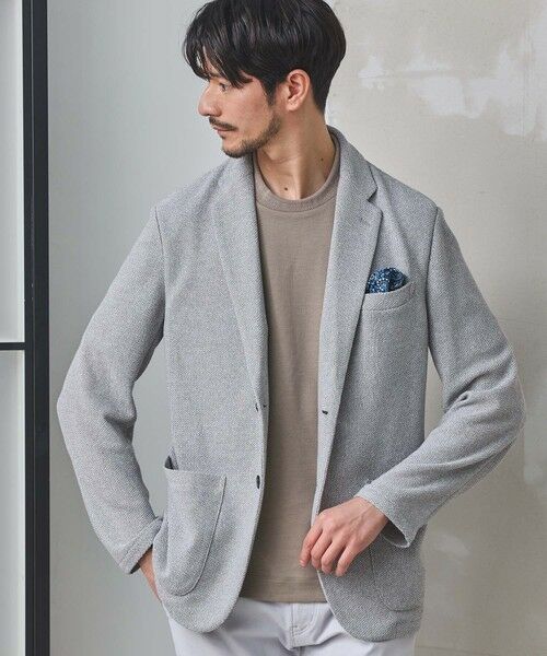 MEN'S BIGI / メンズビギ テーラードジャケット | ラッセル調ジャガードジャケット | 詳細1