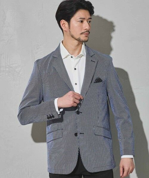 MEN'S BIGI / メンズビギ テーラードジャケット | シルケットストライプジャガードテーラードジャケット | 詳細8
