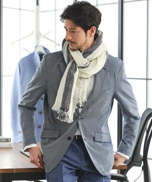 MEN'S BIGI / メンズビギ テーラードジャケット | シルケットストライプジャガードテーラードジャケット | 詳細13